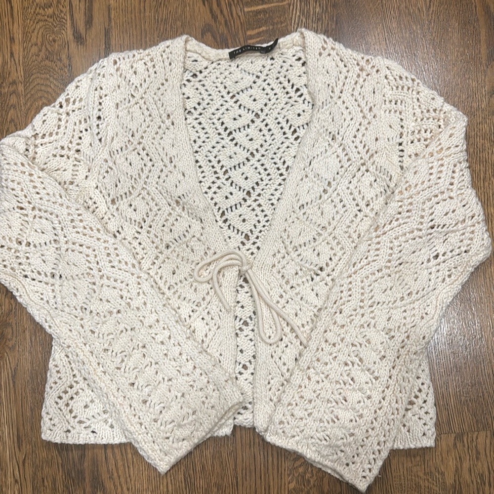 The Limited Cream Tie Front Cardigan - Picture 3 of 6